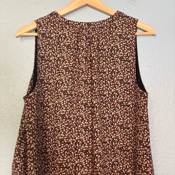 Hatch x J. Crew Maternity Pink Black Floral Sleeveless V Neck Blouse Medium Larg - Picture 8 of 9